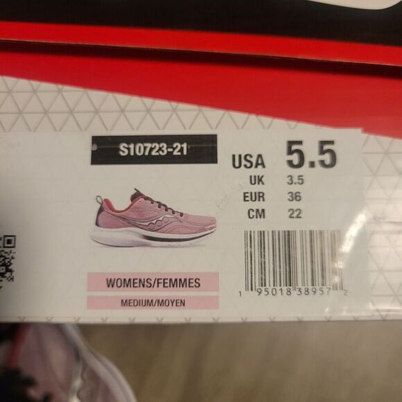 Size 5.5 - Saucony Kinvara 13 Haze/Black Violet Clair PWRrun Sneakers - Picture 7 of 7